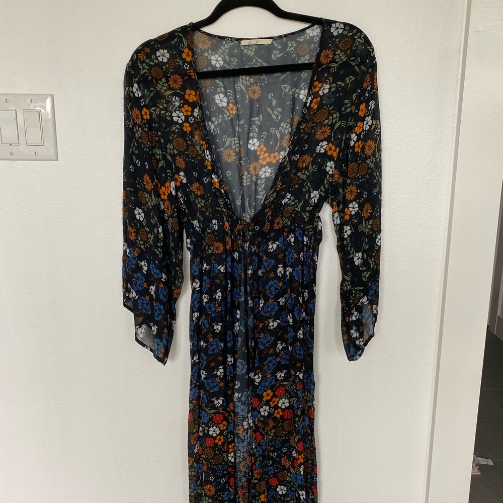 Anthropologie Multi-Colored Floral Kimono